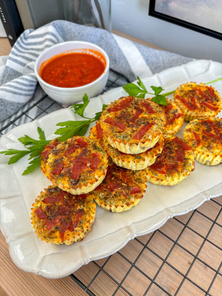 Pizza Egg Bites High Protein, Macro Friendly, GF Just Jessie B