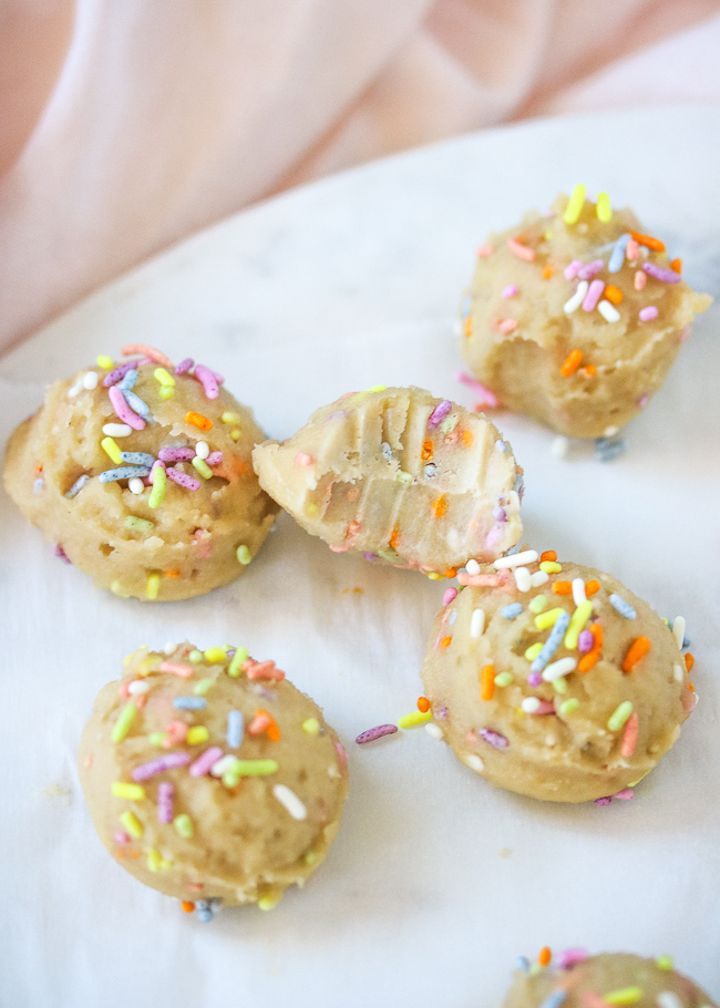 Birthday Cake Batter Energy Bites Paleo, Keto Just Jessie B