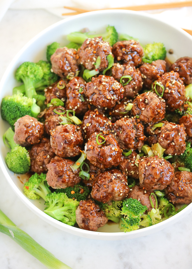Asian Beef Meatballs & Broccoli Paleo, Whole30, Keto Just Jessie B