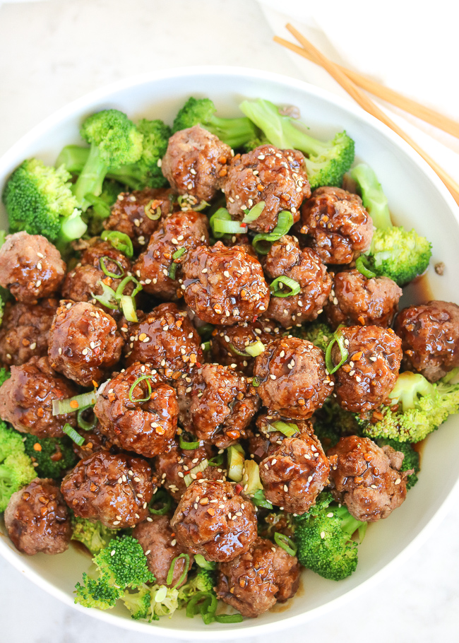 Asian Beef Meatballs & Broccoli Paleo, Whole30, Keto Just Jessie B