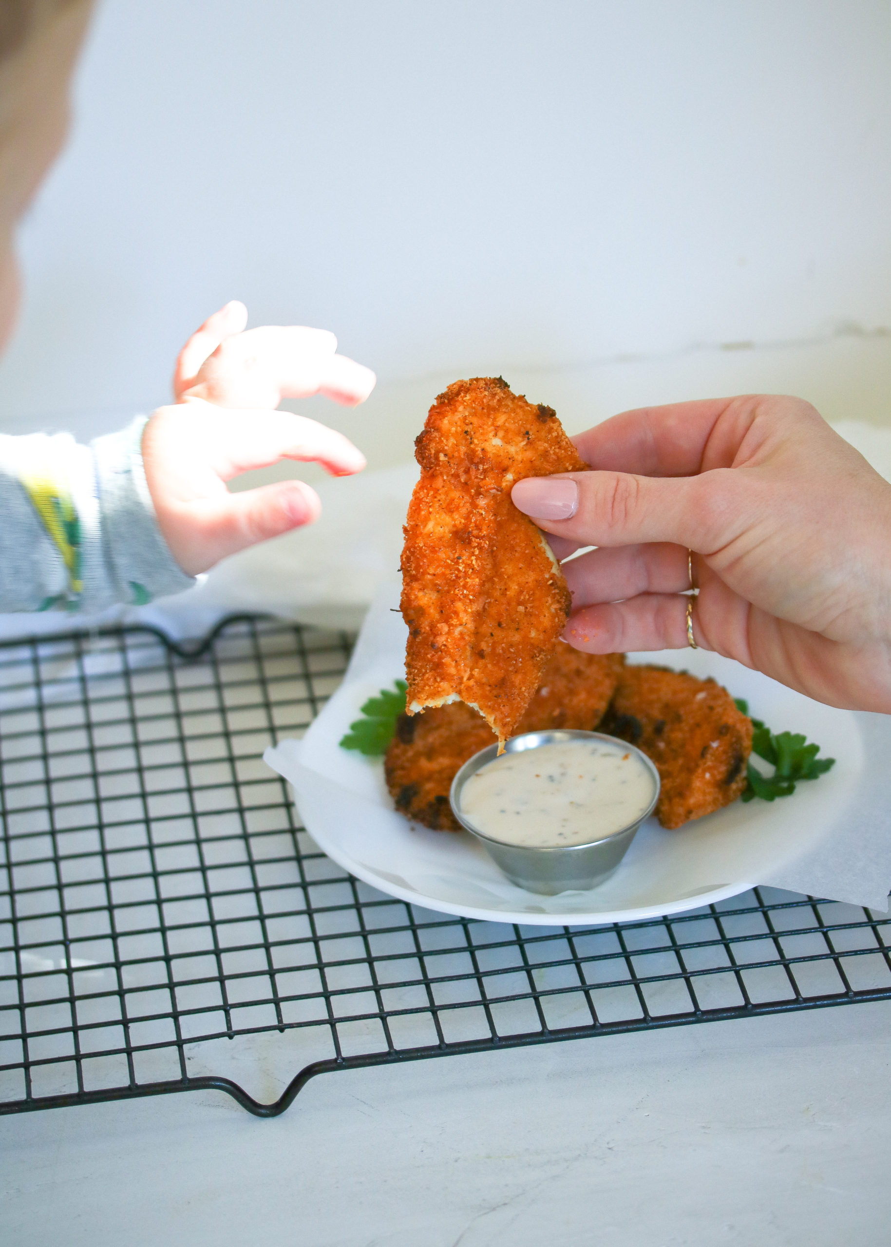 AIR FRYER CHICKEN TENDERS paleo + keto, 2g net carbs Just Jessie B