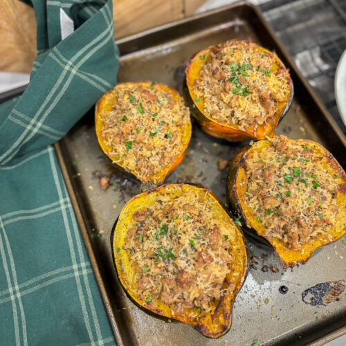 Sausage & Rice Stuffed Acorn Squash Just Jessie B