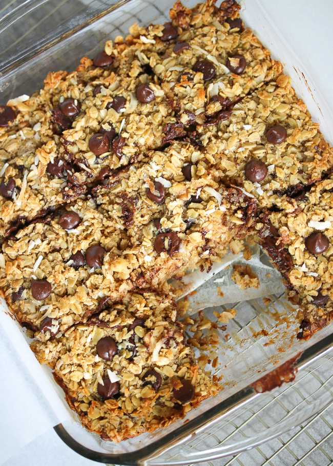Chocolate Chip Coconut Baked Oatmeal Gluten Free, Dairy Free Just