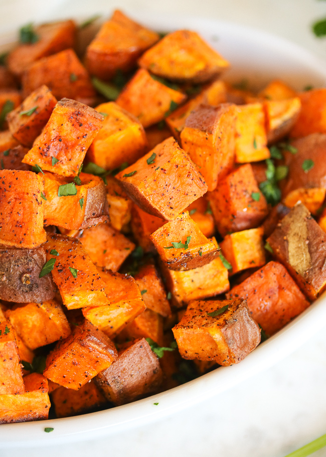 Cinnamon Chili Roasted Sweet Potatoes-image